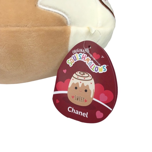 8” Chanel Valentine’s Squishmallow Cinnamon Roll Stuffed Animal - Picture 3 of 3